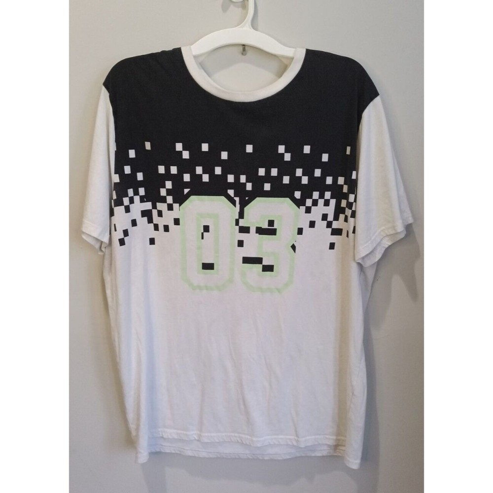 Vintage Retro Style Massimo '03 White & Black T Shirt XL